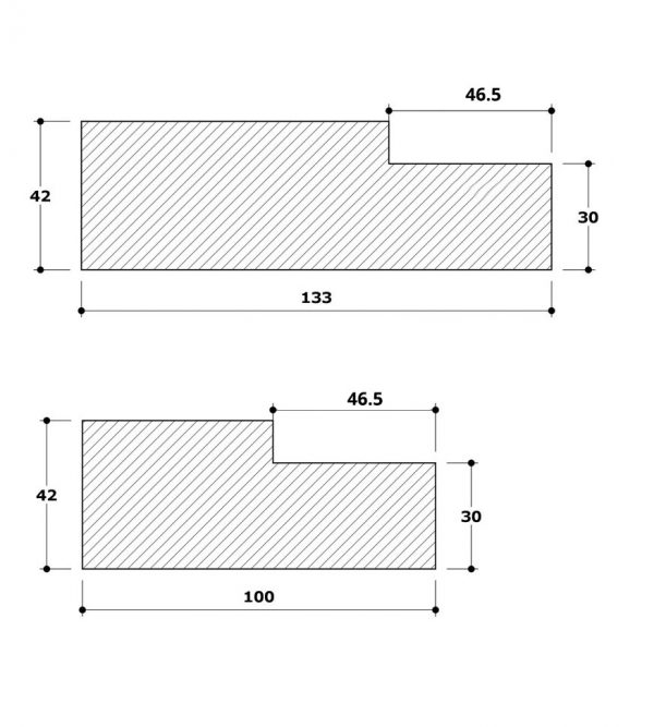Door-frame_135x30_rebated_drawing